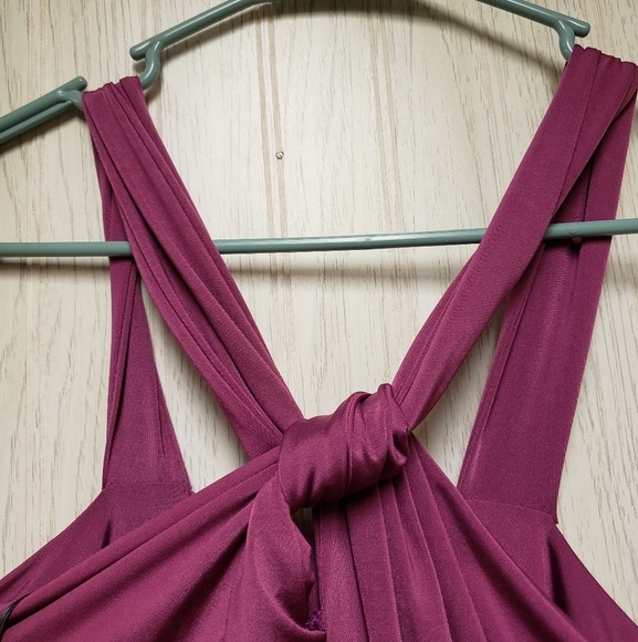 LHC couture Purple Cross Style Evening Dress NWT - Picture 5 of 8